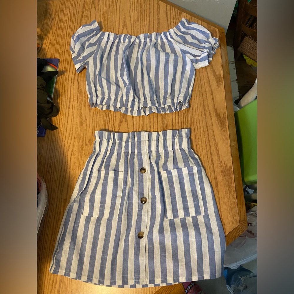 Two Piece summer fun skirt and crop top